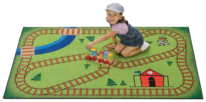 Railroad Playtime Classroom Rug