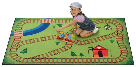 Railroad Playtime Classroom Rug