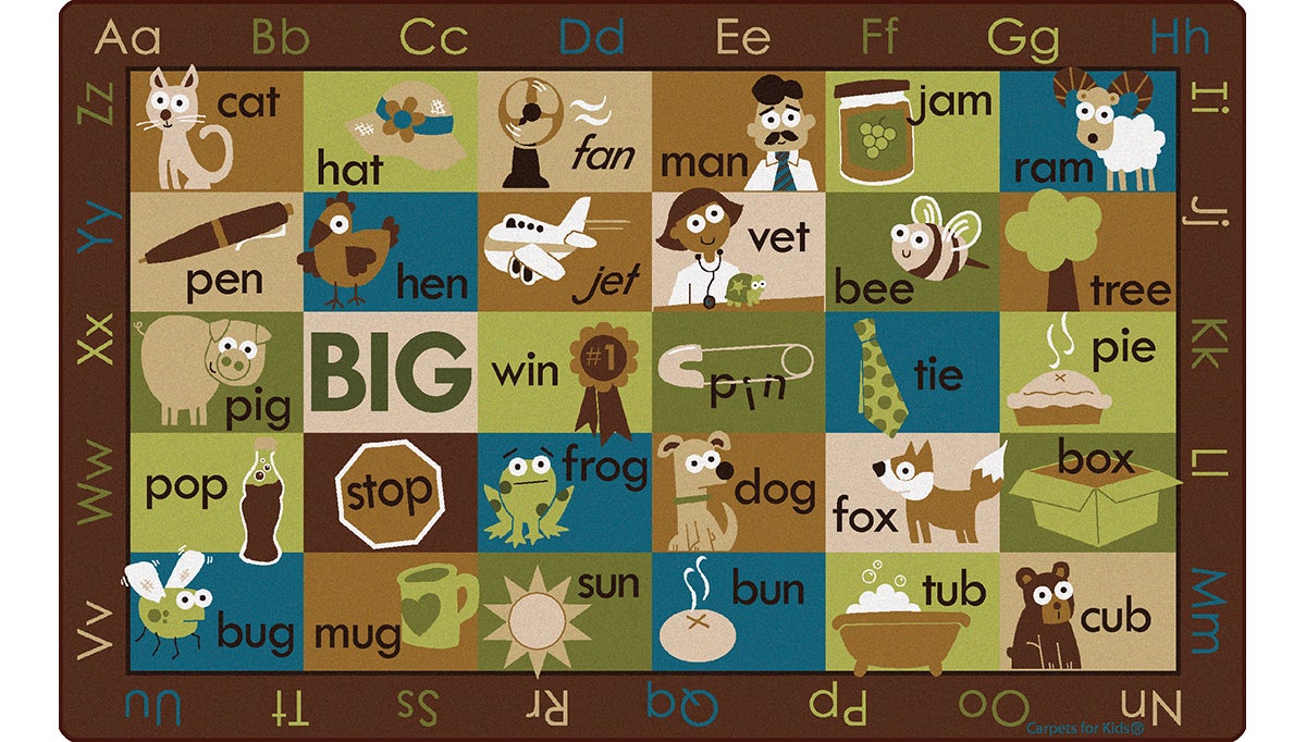 Rhyme Time Nature Seating Classroom Rug