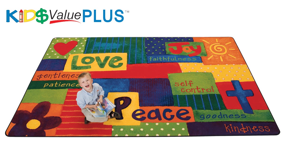 Spiritual Fruit Painted Classroom Rug