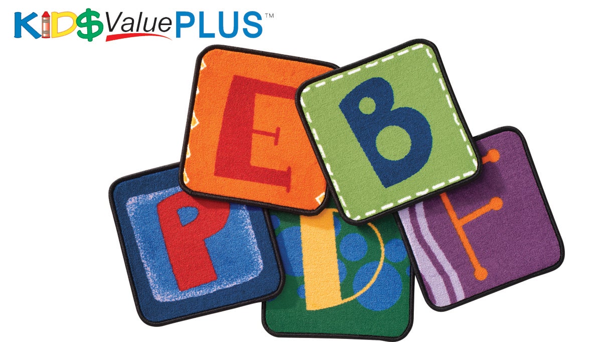 Toddler Alphabet Blocks Primary Seating Kit
