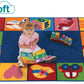 KIDSoft Toddler Blocks Classroom Rug, view 2