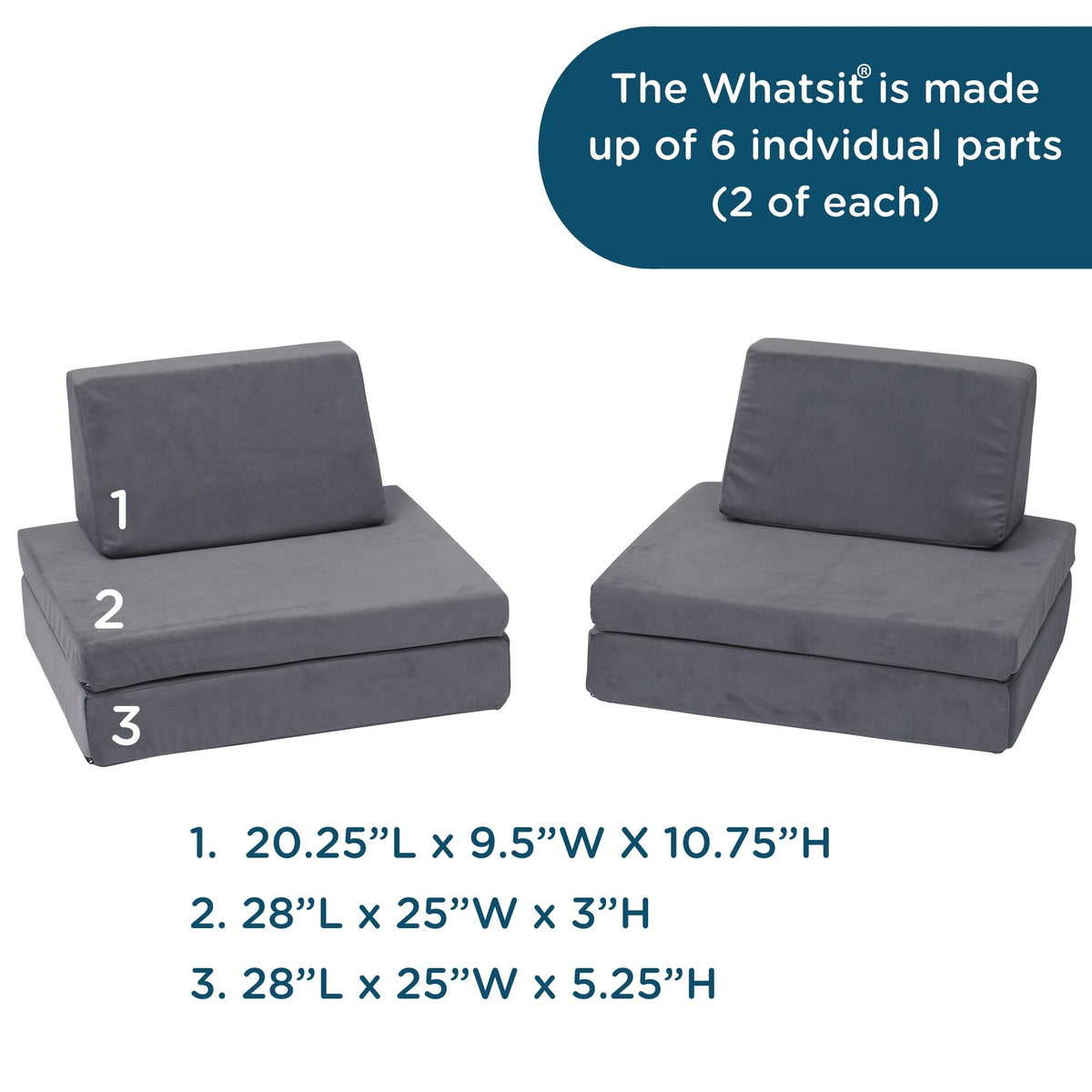 Modular Convertible Kids Couch, view 3