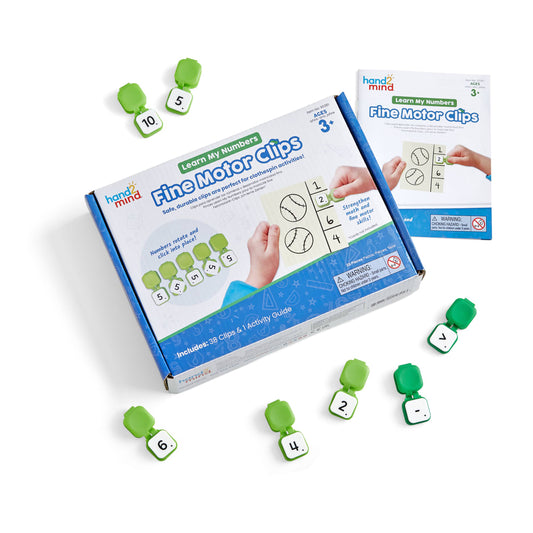Number Fine Motor Clips, Set of 38 – Classroom Pack