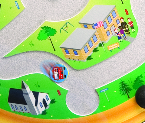 Fire Truck Around Town Wall Activity by Playscapes