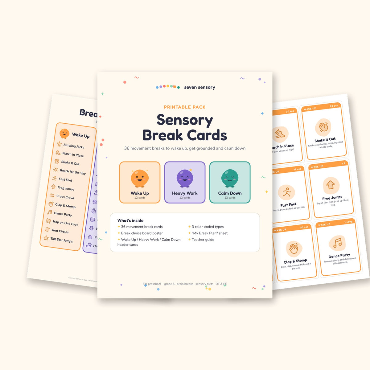 Sensory Break Cards (Printable)