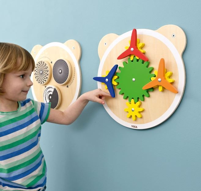Spinning Pinwheels Sensory Wall Panel by Moje Bambino