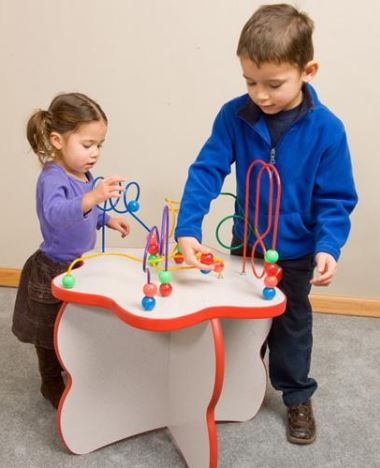 Flower-Top Wire & Bead Maze Table by Playscapes