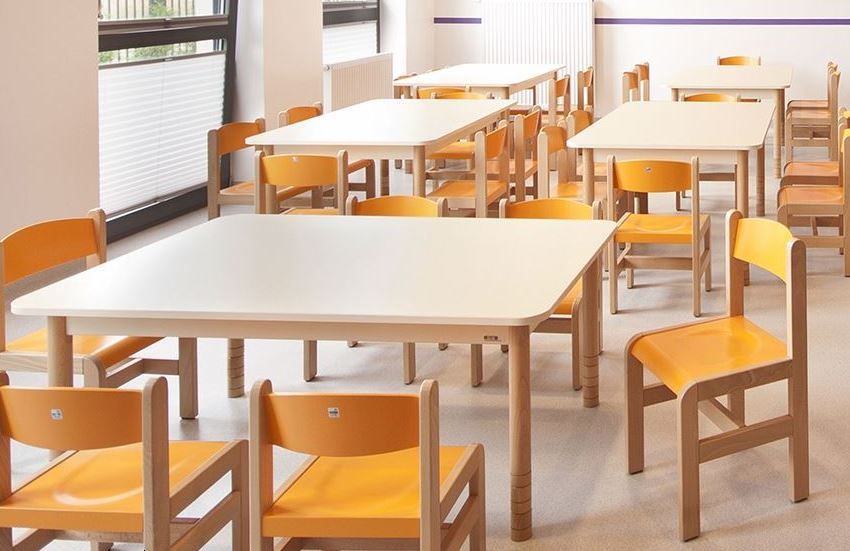 Stackable Beech Wood Classroom Chair by Moje Bambino
