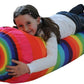Rainbow Caterpillar Log Cushion by Woodsmen