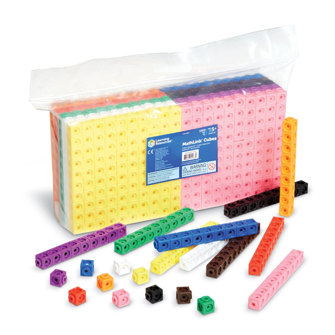 Linking Math Cubes, Set of 1,000 – Classroom Pack