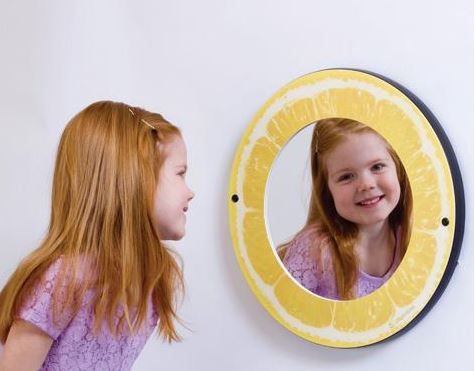 Citrus Slice Round Wall Mirror by Playscapes