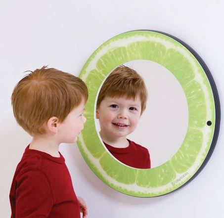 Citrus Slice Round Wall Mirror by Playscapes