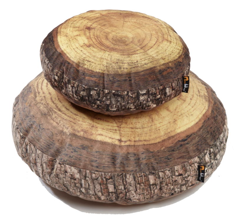 Log Slice Floor Cushion, 15¾ in by Woodsmen