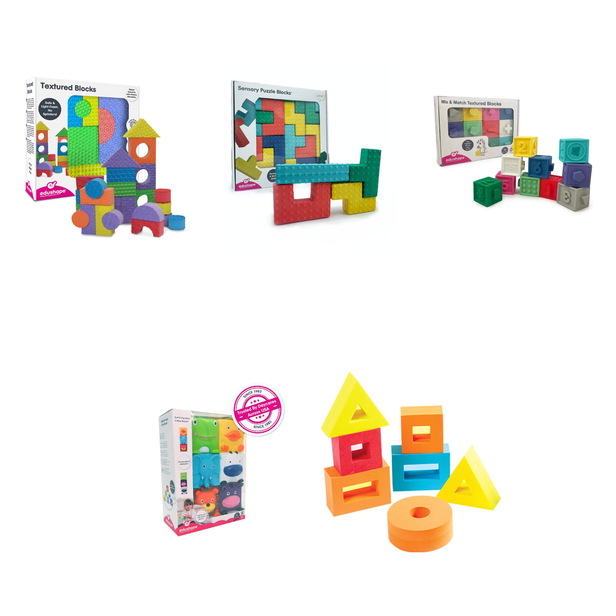 Textured Blocks Bundle by Edushape
