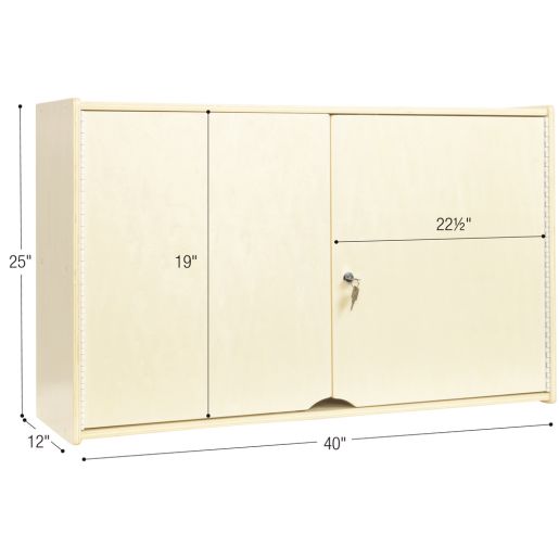 Locking Wall-Mounted Classroom Storage Cabinet, view 8