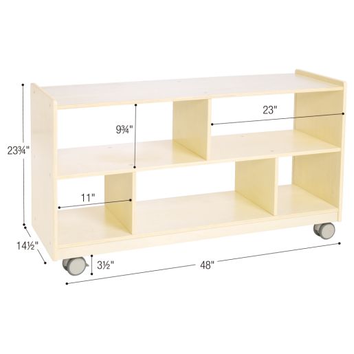 Mobile 24" H Toddler Storage Shelf with Clear Back, view 2