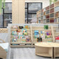 Low Bookcase with Fabric Partitions by NOVUM