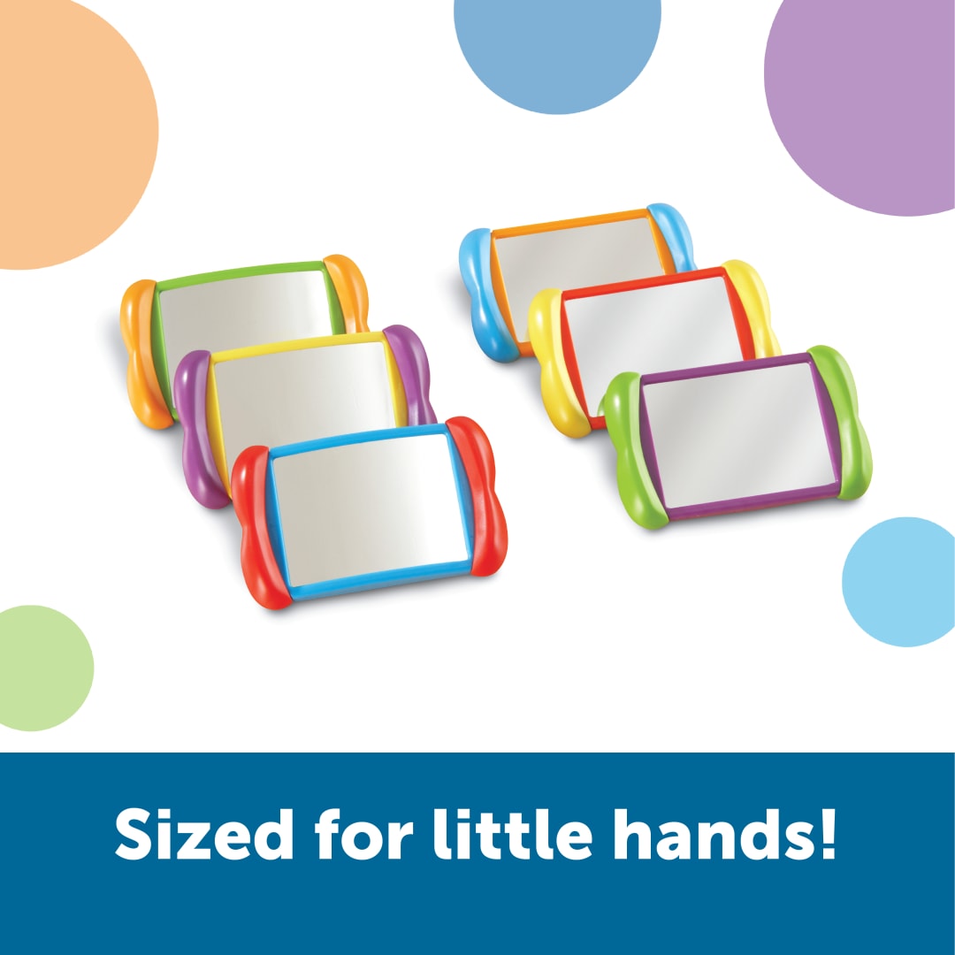 Two-Sided Handheld Mirrors, Set of 6 – Classroom Pack, view 4