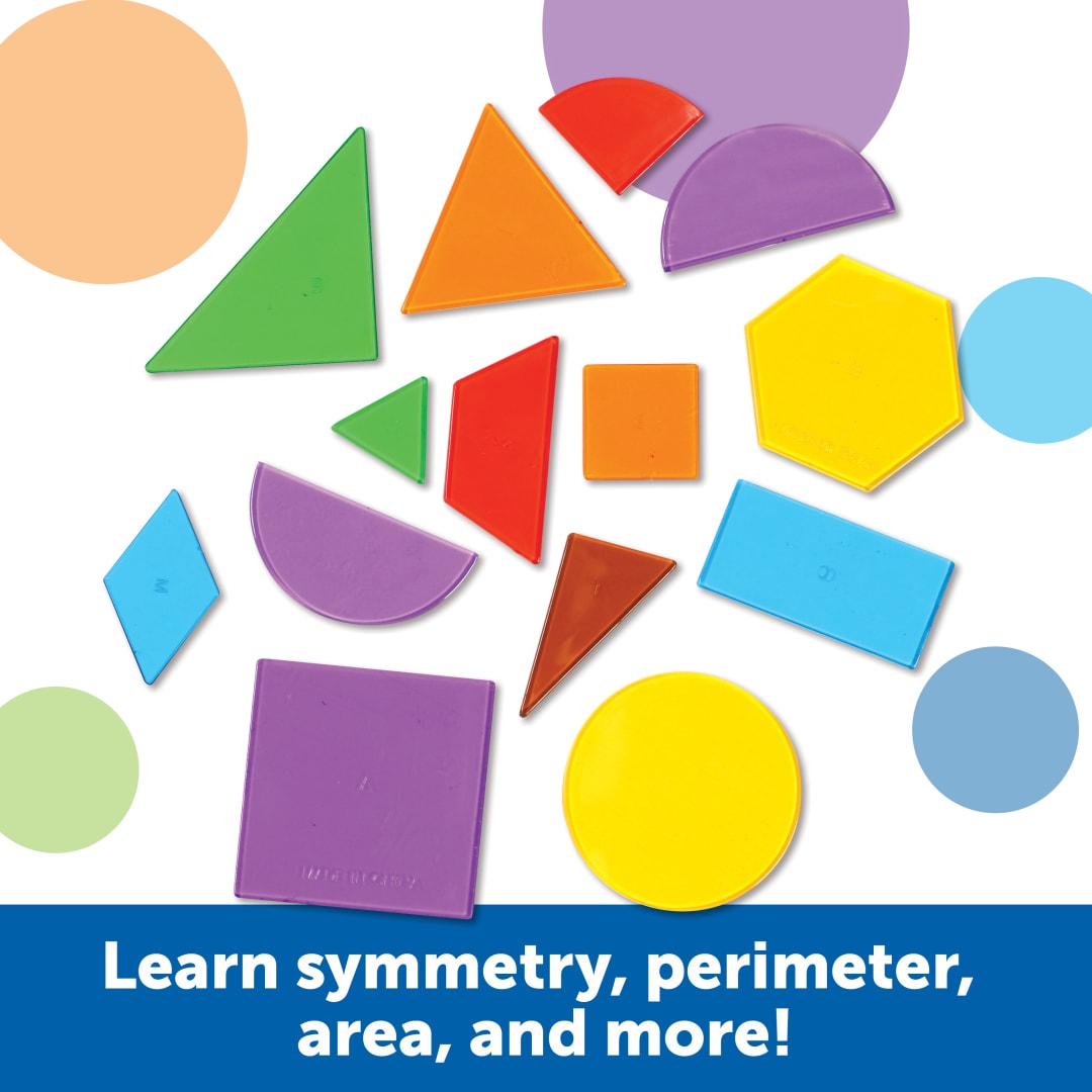 Translucent Geometric Shapes, 408 Pieces – Classroom Pack, view 2