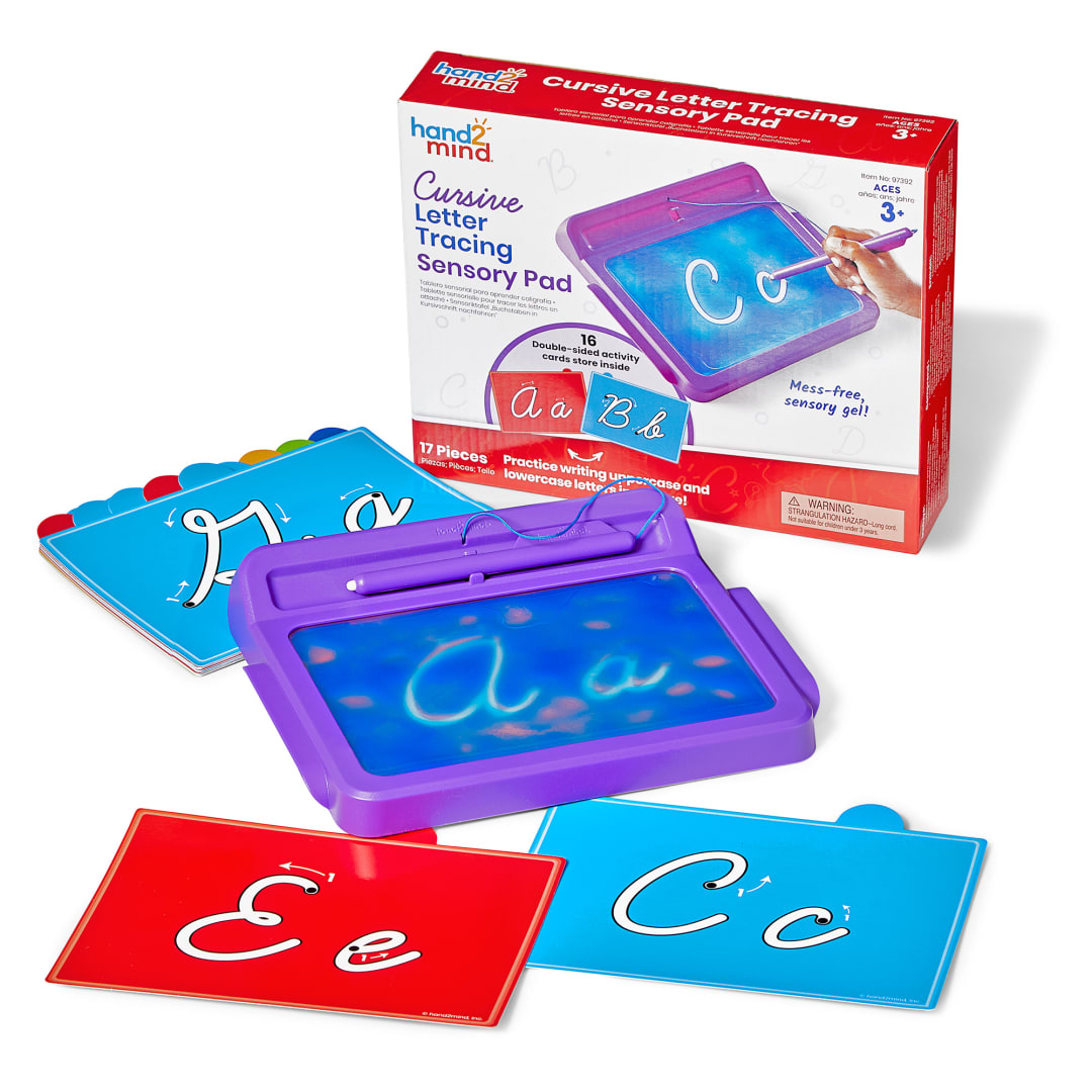 Letter Tracing Sensory Pad – Classroom Pack – Cursive Letters / 24-Pack