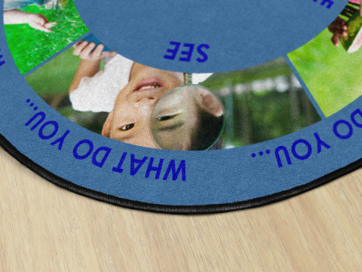 Five Senses Round Classroom Rug, view 3
