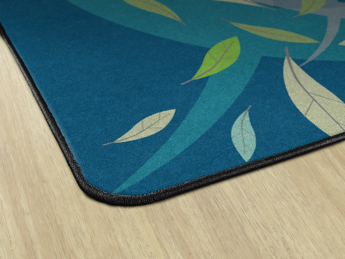 Tranquil Leaves Calming Classroom Rug, view 6