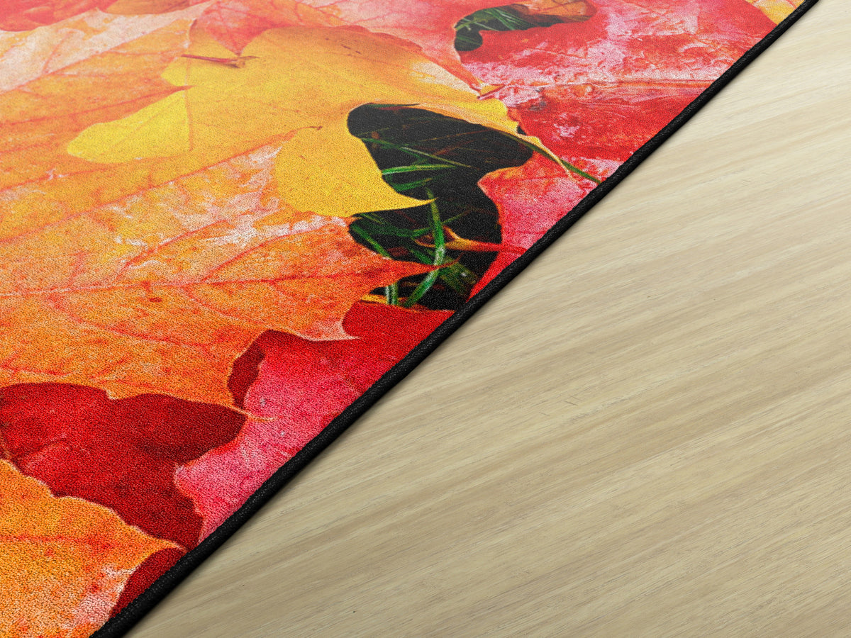 Calming Green Leaves Classroom Rug, view 5
