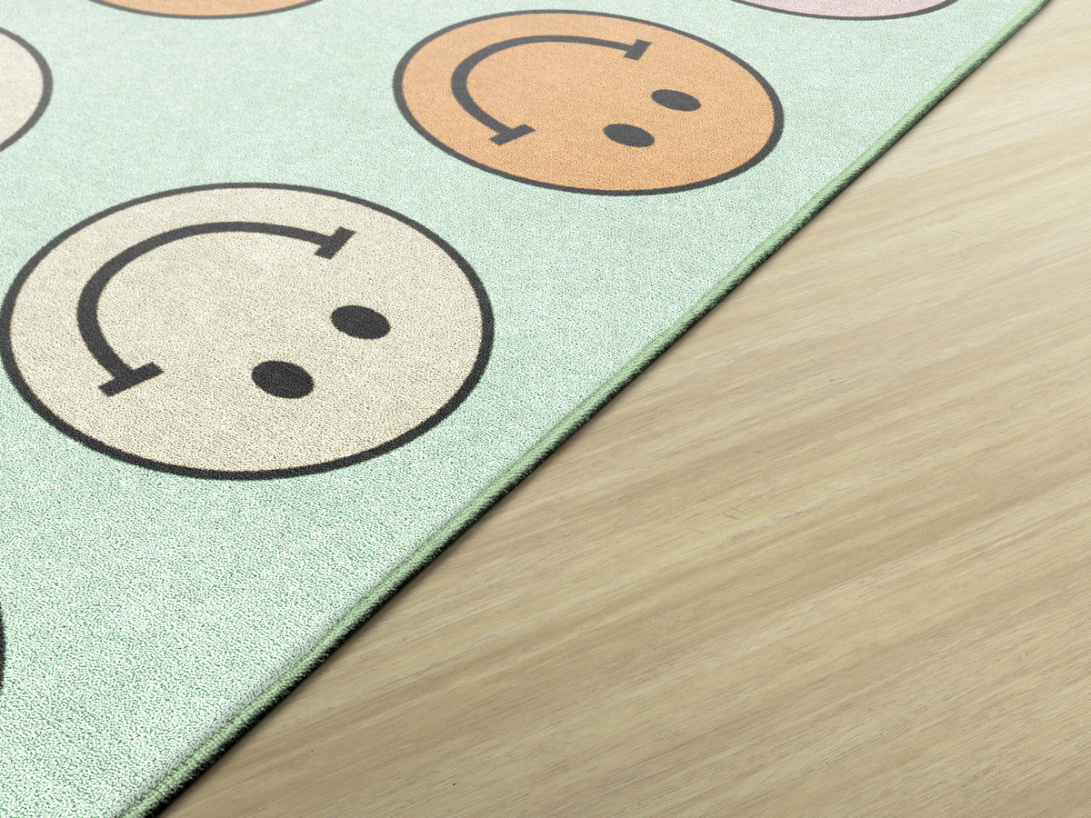 Smiley Face Sit Spots Classroom Rug, view 4