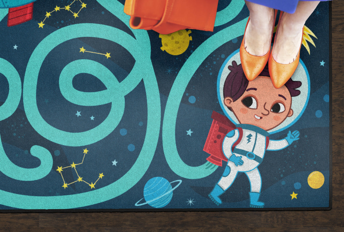 Space Maze Washable Activity Rug, view 3