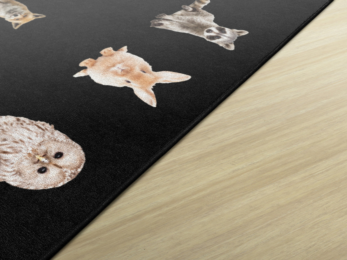 Woodland Animals Criss Cross Seating Rug, view 2