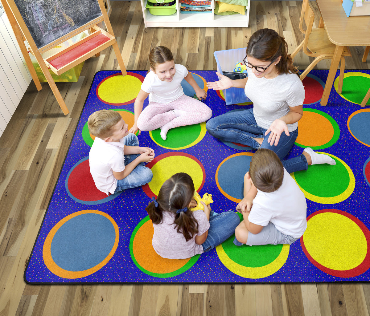 Sitting Spots Classroom Seating Rug, view 4