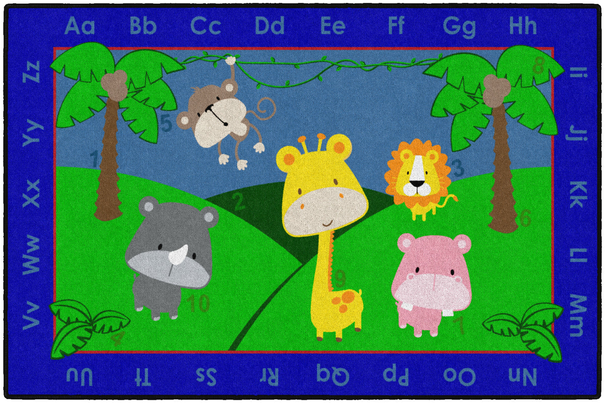 Jungle Alphabet Washable Toddler Rug, view 3