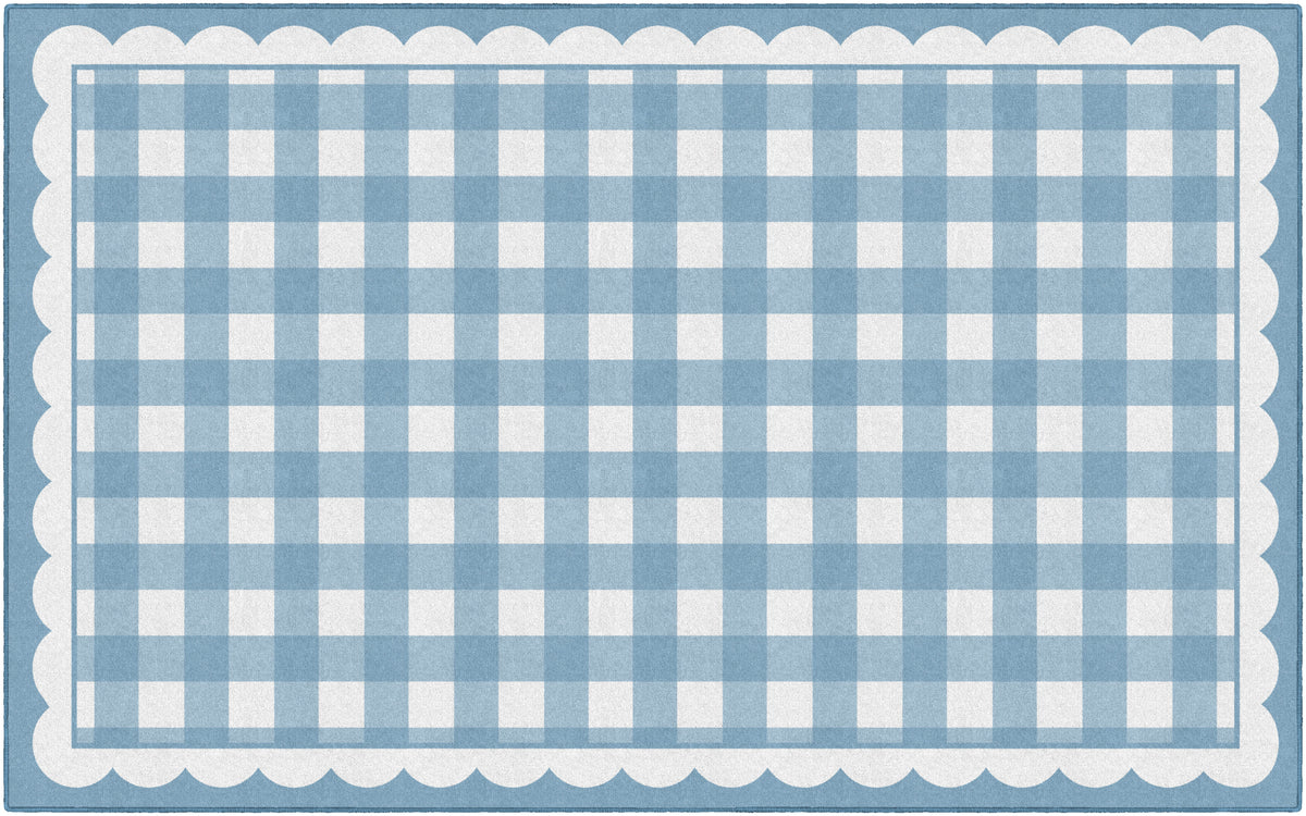 Gingham Calm Classroom Rug