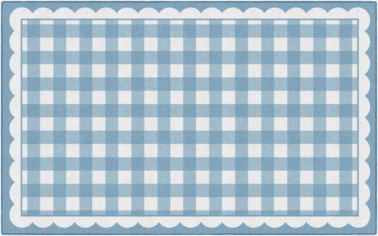 Gingham Calm Classroom Rug