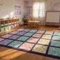 Pastel Star Seating Squares Classroom Rug, view 6