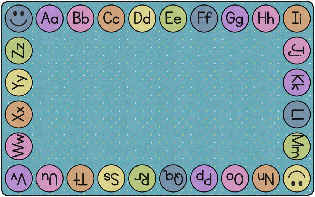 Smiley Alphabet Classroom Rug