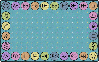Smiley Alphabet Classroom Rug