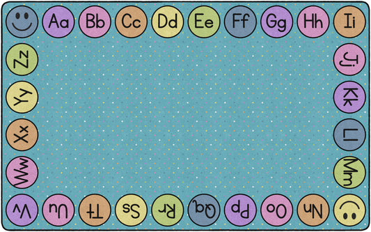Smiley Alphabet Classroom Rug