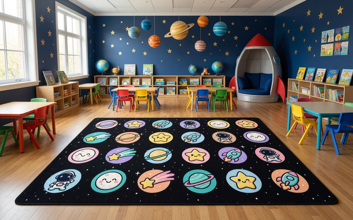 Cosmic Space Classroom Seating Rug, view 5