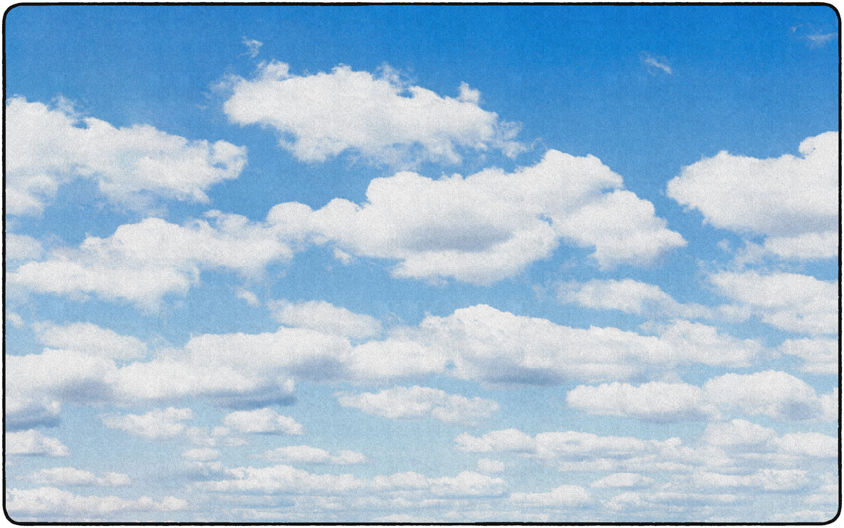 Calming Sky Clouds Classroom Rug, view 5