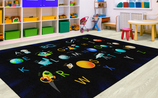 Space ABC Classroom Rug