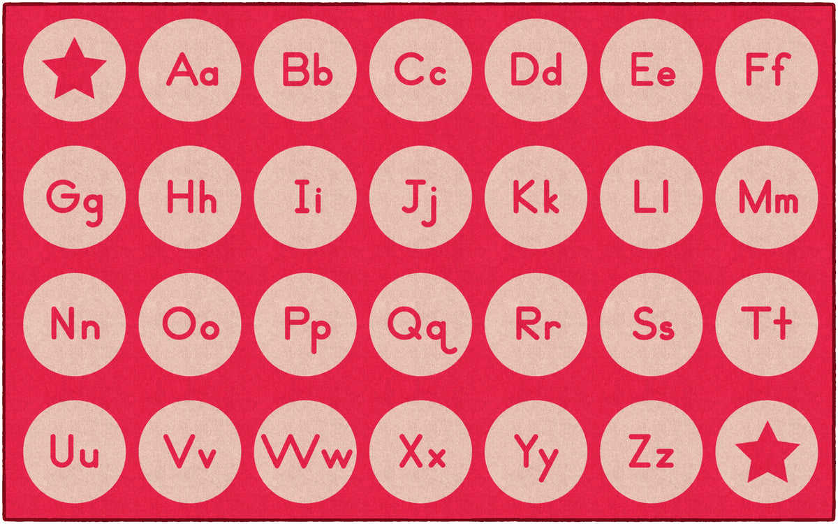 Tone-on-Tone Alphabet Seating Rug