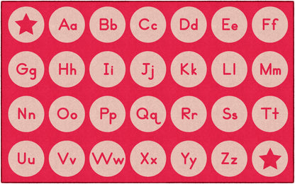Tone-on-Tone Alphabet Seating Rug