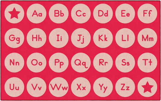 Tone-on-Tone Alphabet Seating Rug