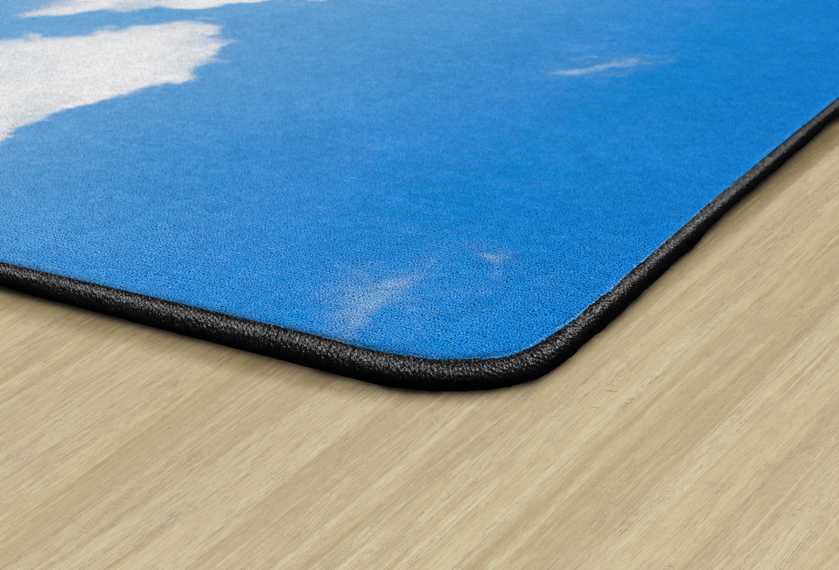 Calming Sky Clouds Classroom Rug, view 3
