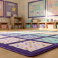 Pastel Star Seating Squares Classroom Rug, view 5