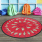 Sign Language Alphabet Round Rug