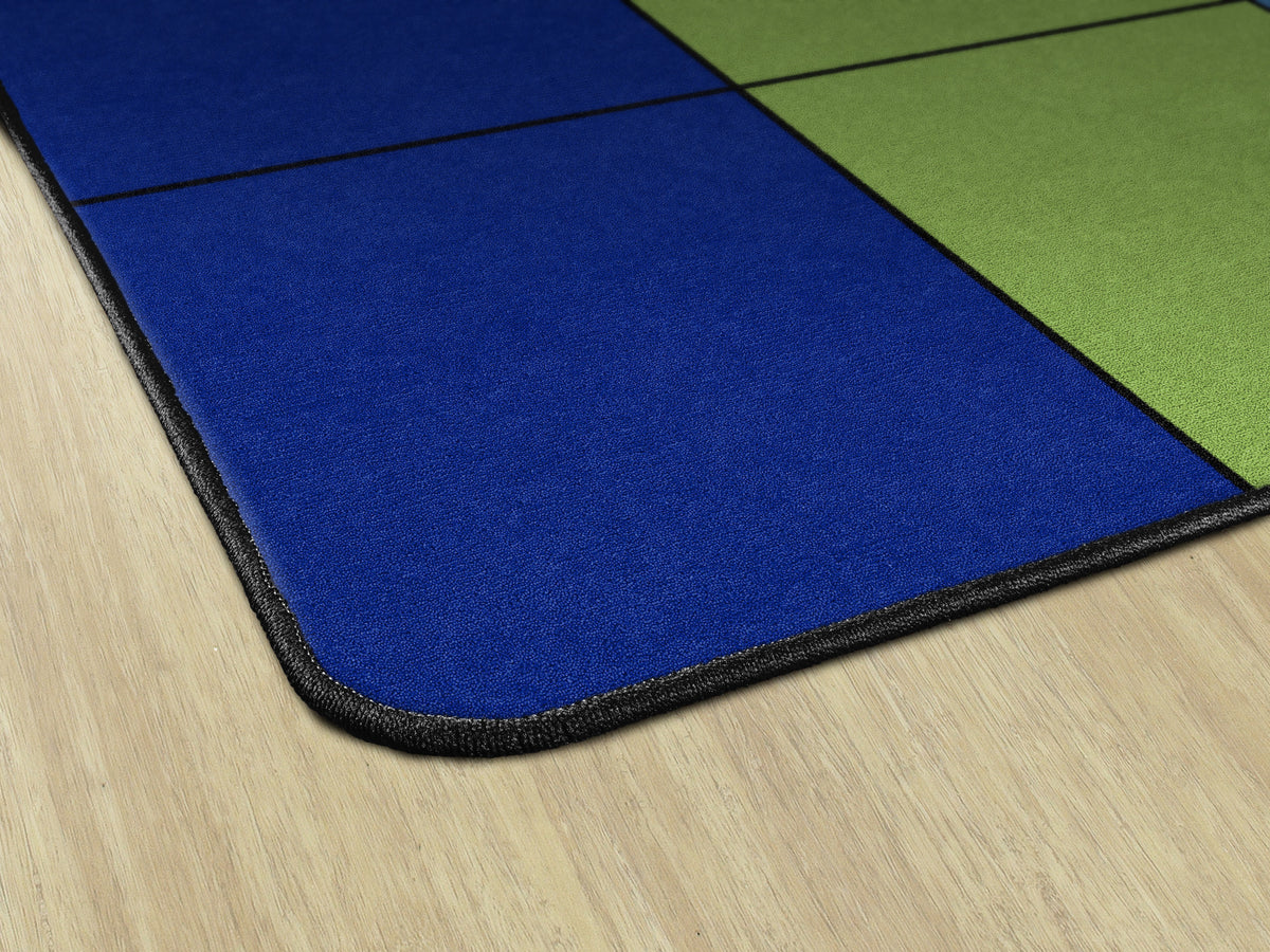 Calming Grid Classroom Seating Rug, view 4