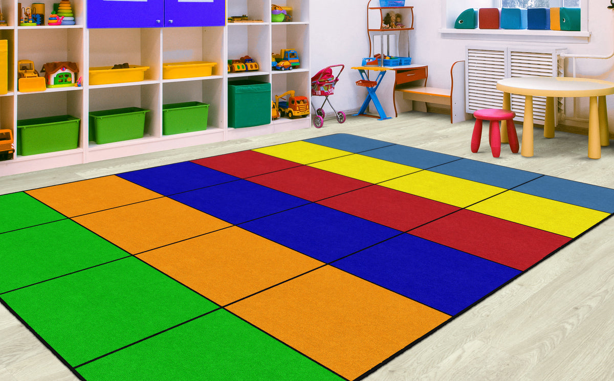 Rainbow Seating Blocks Classroom Rug, view 2